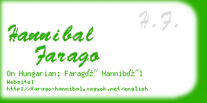 hannibal farago business card